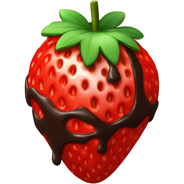 chocolate covered strawberry emoji