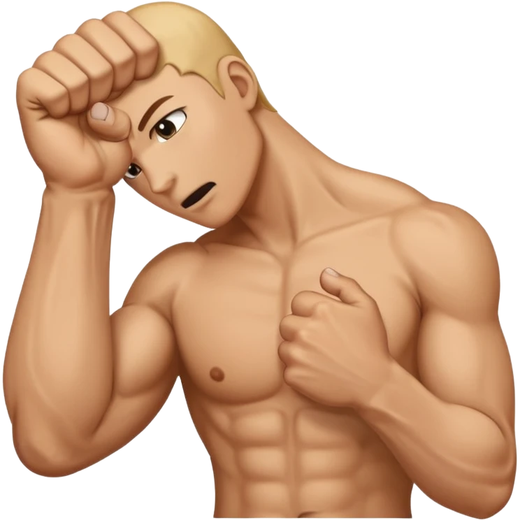 Palm in the stomach emoji