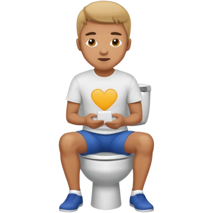 Un hombre haciendo popo emoji