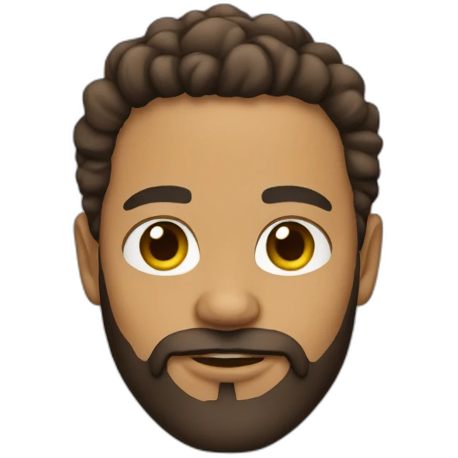 Lightskin bearded emoji