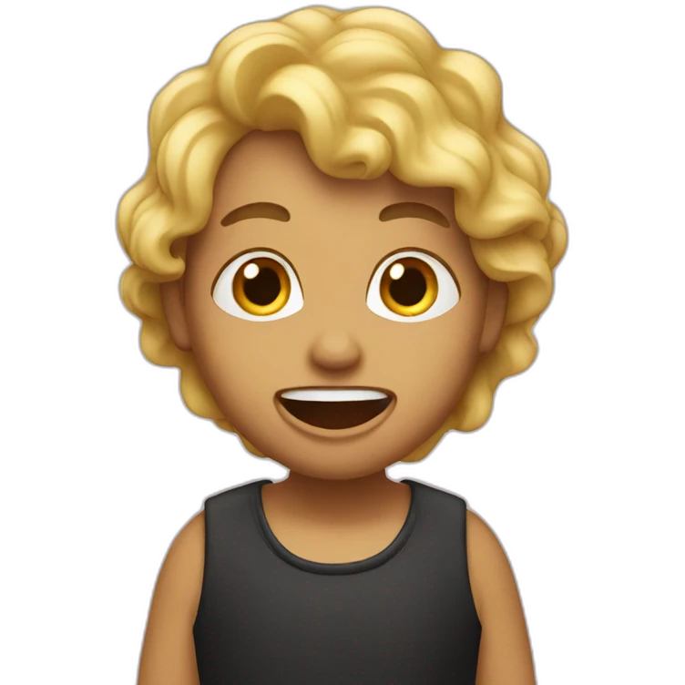 an artist singing emoji