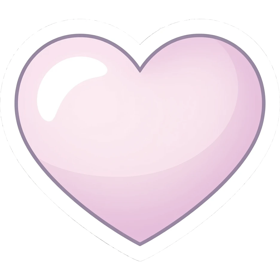 minimal heart sticker, elegant thin stroke, pastel tones, clean vector design, no background, modern aesthetic, 8k emoji