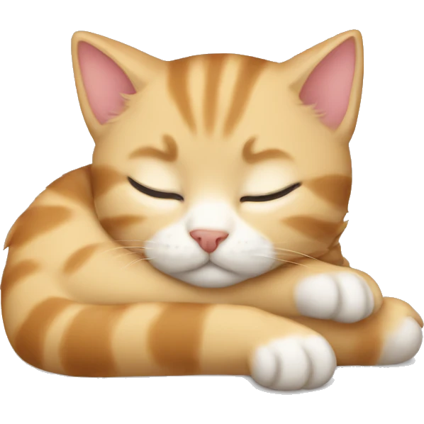 Sleeping kitten emoji