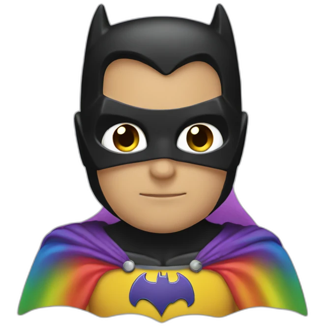 batman with rainbow cape emoji