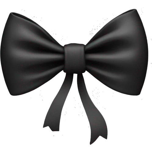 black coquette bow emoji