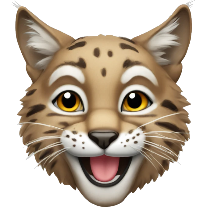 Bobcat winking emoji