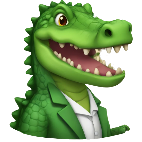 Teacher crocodile, backrounds Chart emoji