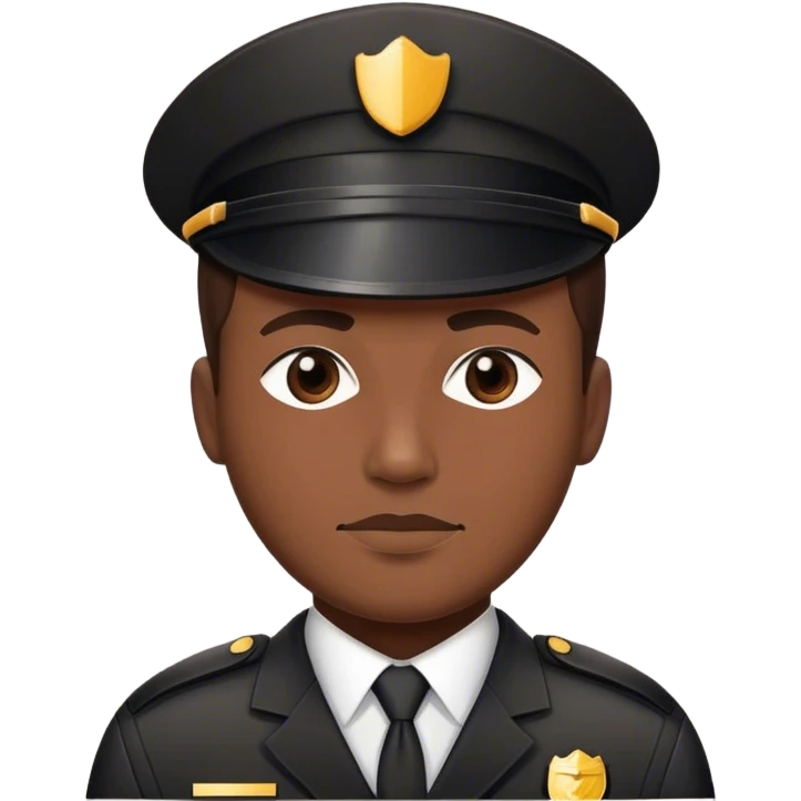 security guard, faceless,  with a white stroke, 10 pixels" emoji