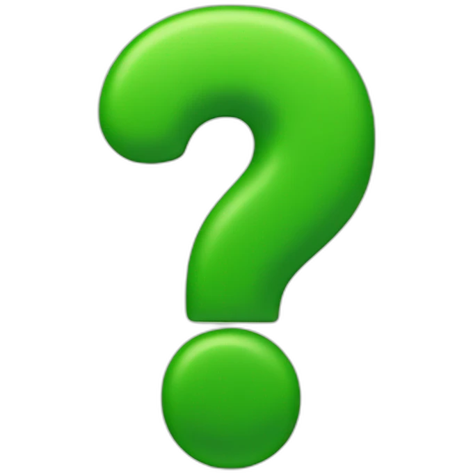 green question mark emoji