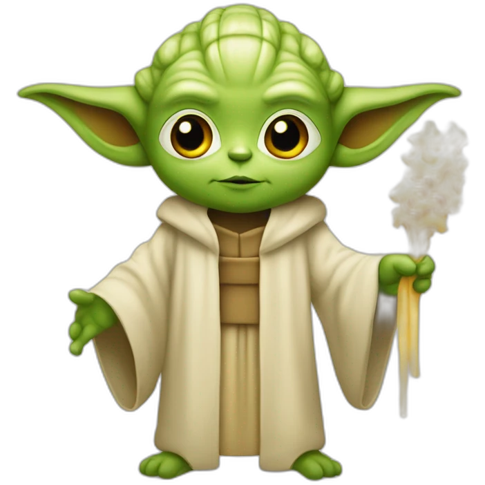 Yoda qui mage du mac&cheese emoji