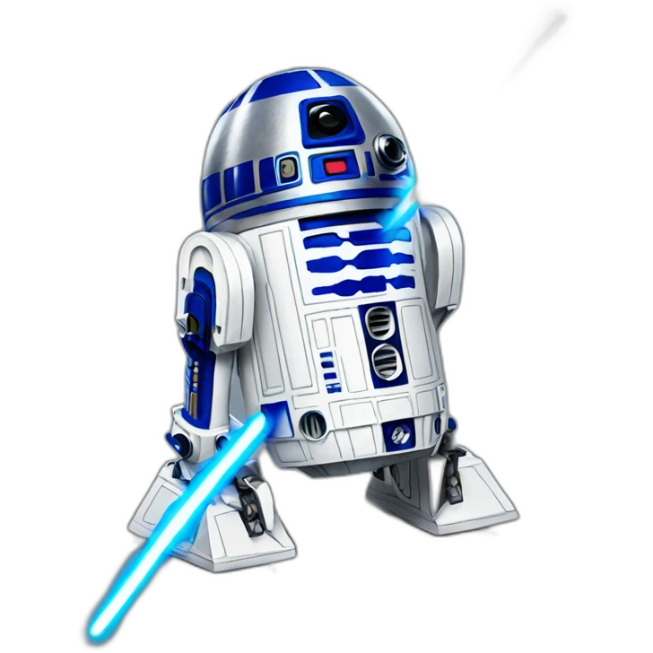 r2d2 with a lightsaber emoji