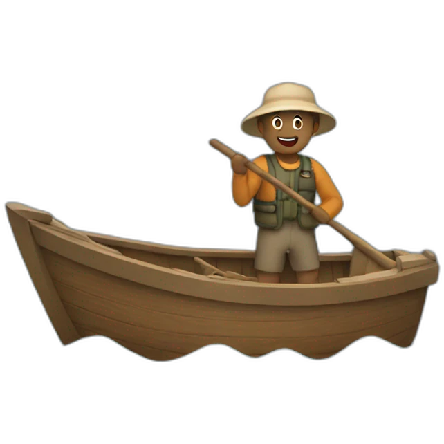 fisher on a boat emoji