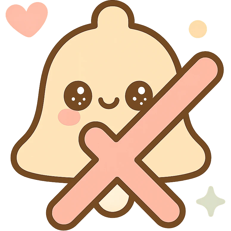 notification bell, crossed, beige, no text emoji