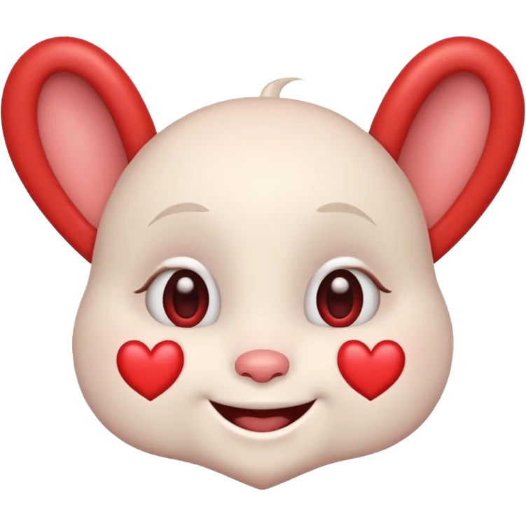 Labubu character with heart eyes emoji