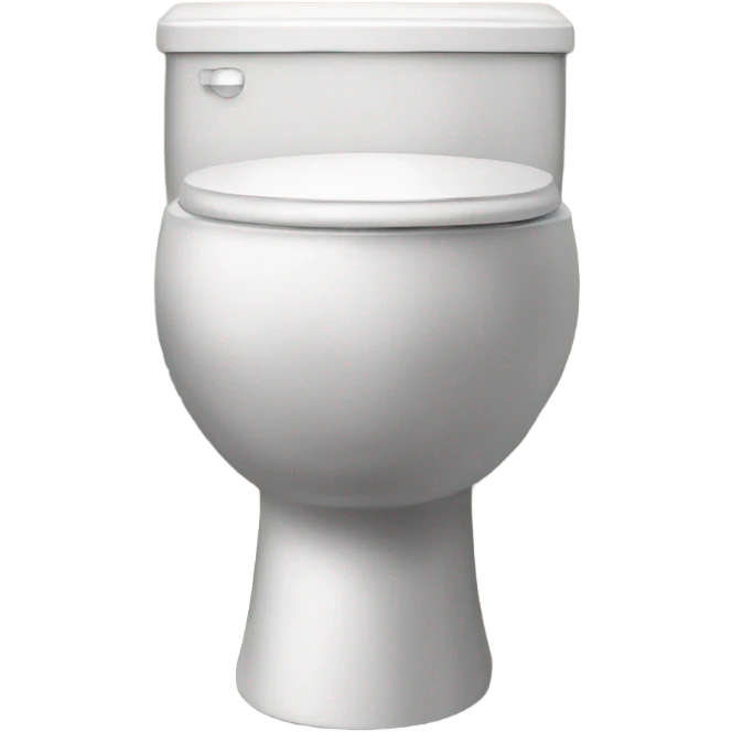 A toilet with someone sticking s head out  emoji
