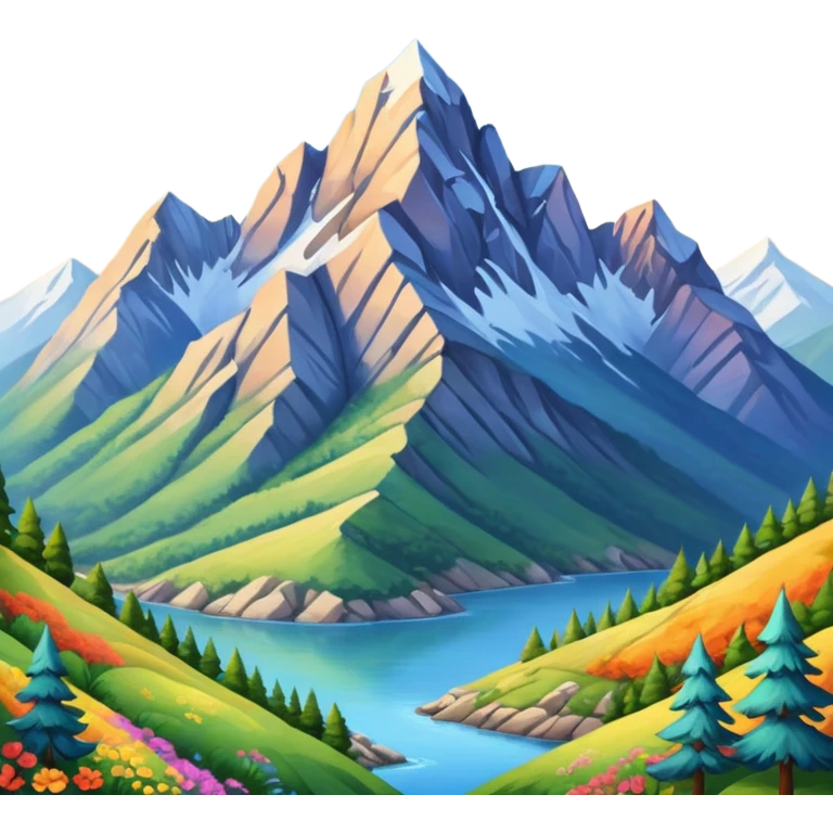 thumbnail picture mac os, painting on wall, mountain emoji