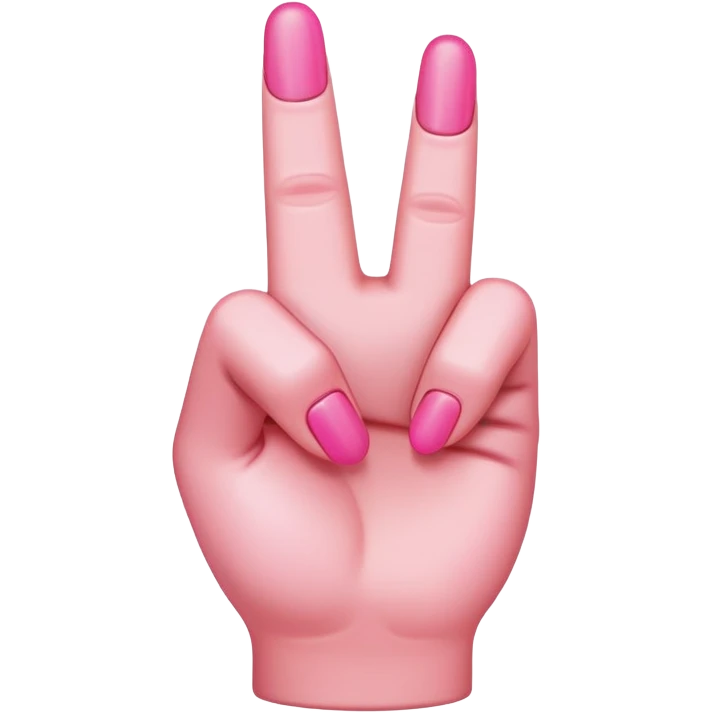 Pink middle finger emoji