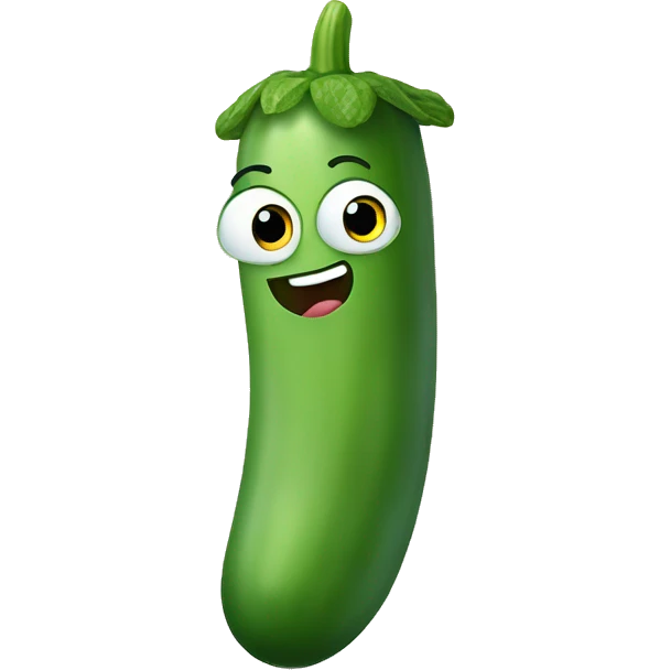 happy cucumber emoji