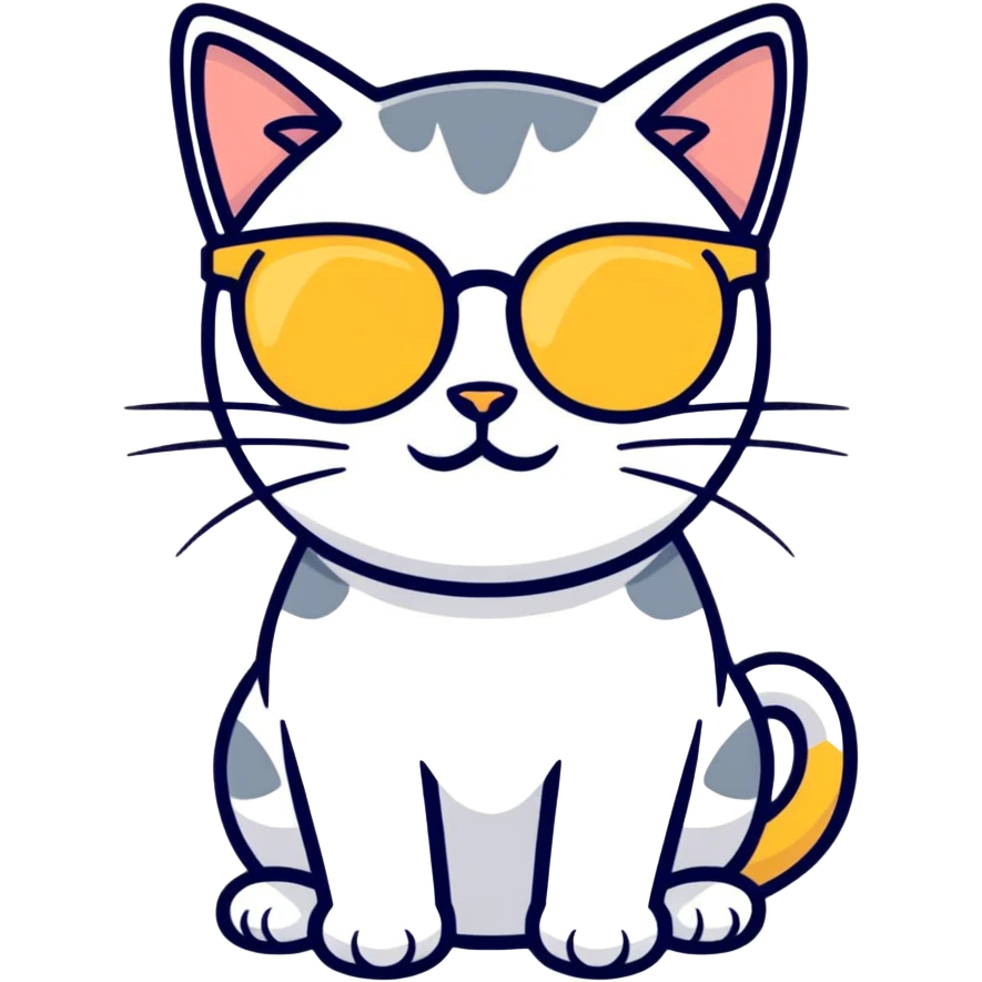 Cat with sunglasses emoji