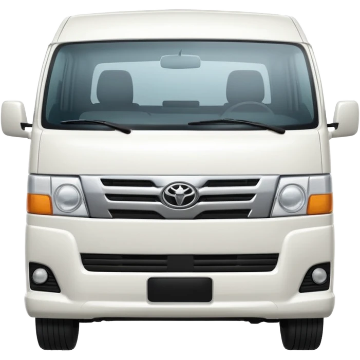 3D emoji of a Peruvian urban white toyota hiace emoji