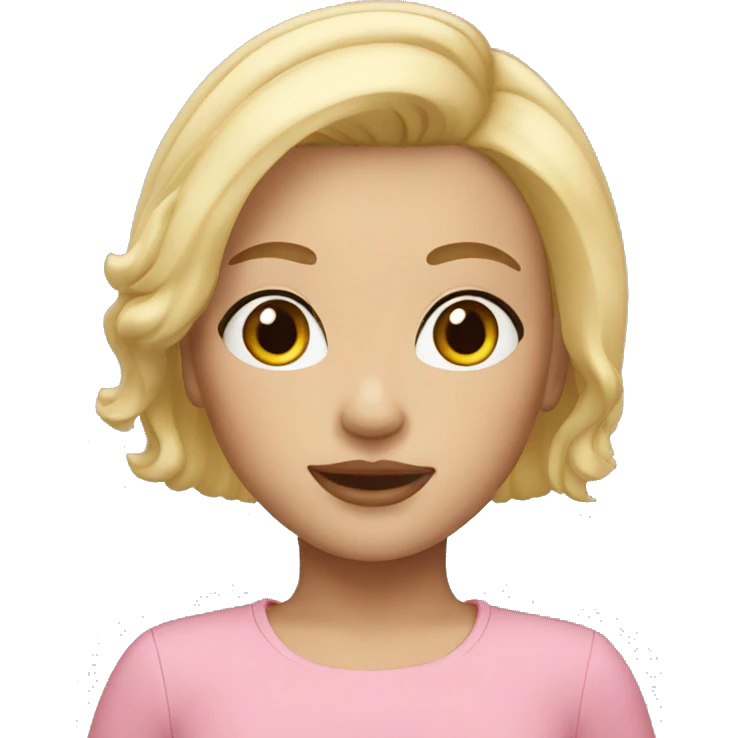 Memoji short hair blonde girl emoji