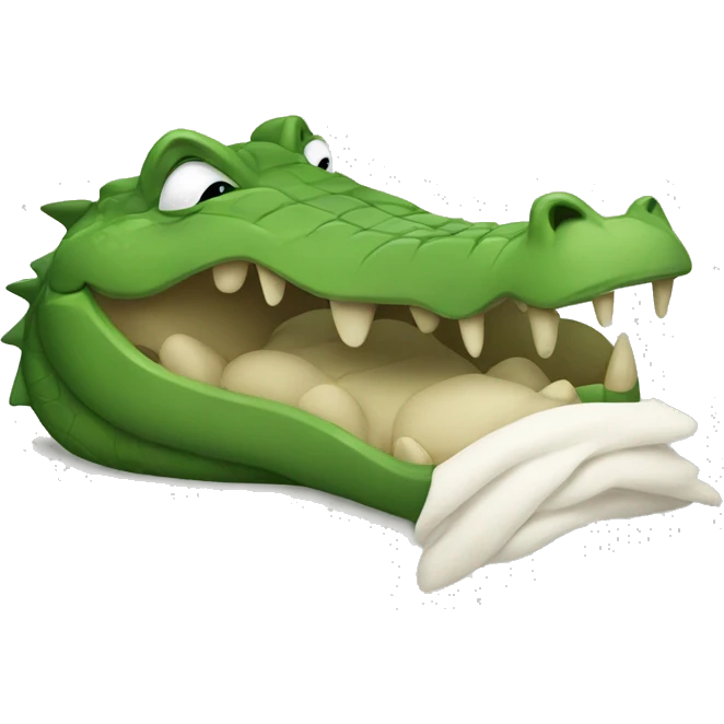 crocodile sleeping emoji