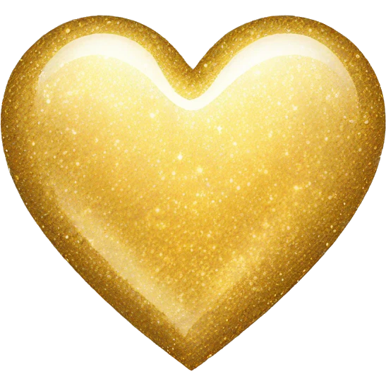 Sparkling gold heart emoji