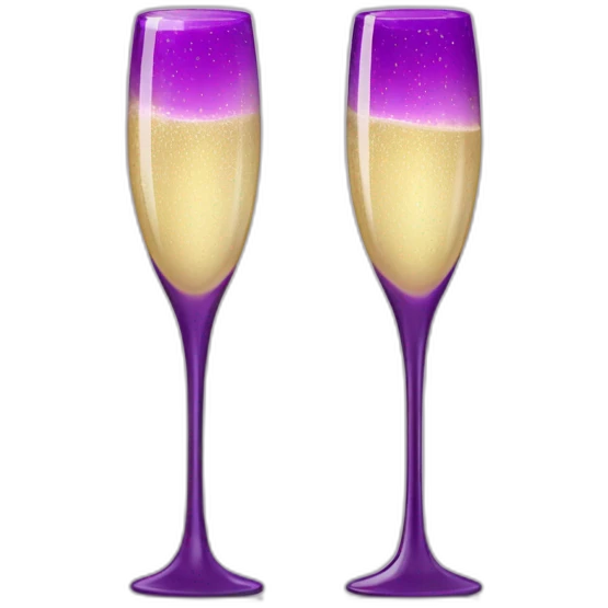 purple champagne glasses emoji