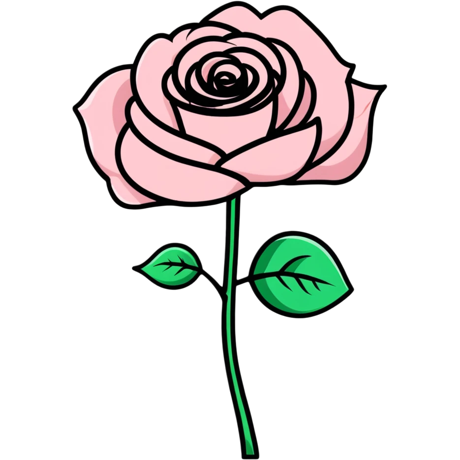 rose with heart-shaped petals emoji