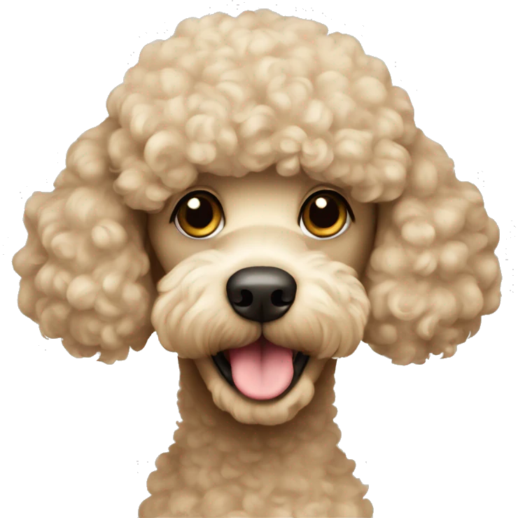beige poodle emoji