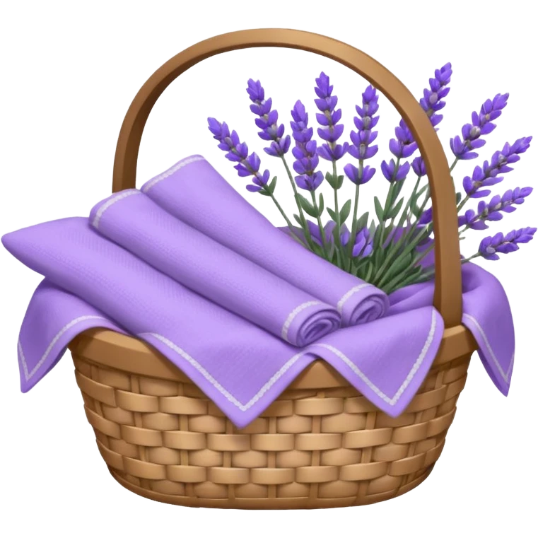 Basket of linens and lavender emoji