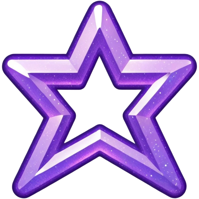 Purple Glitter Symbol of Manager emoji