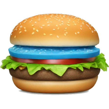 blue burger emoji