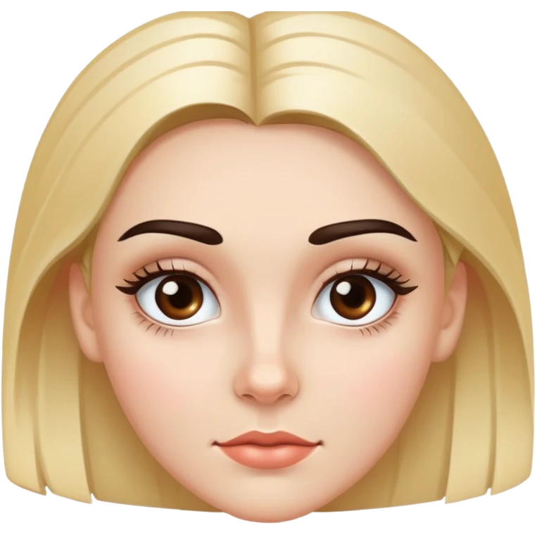 Laminated eyebrows on girl  emoji