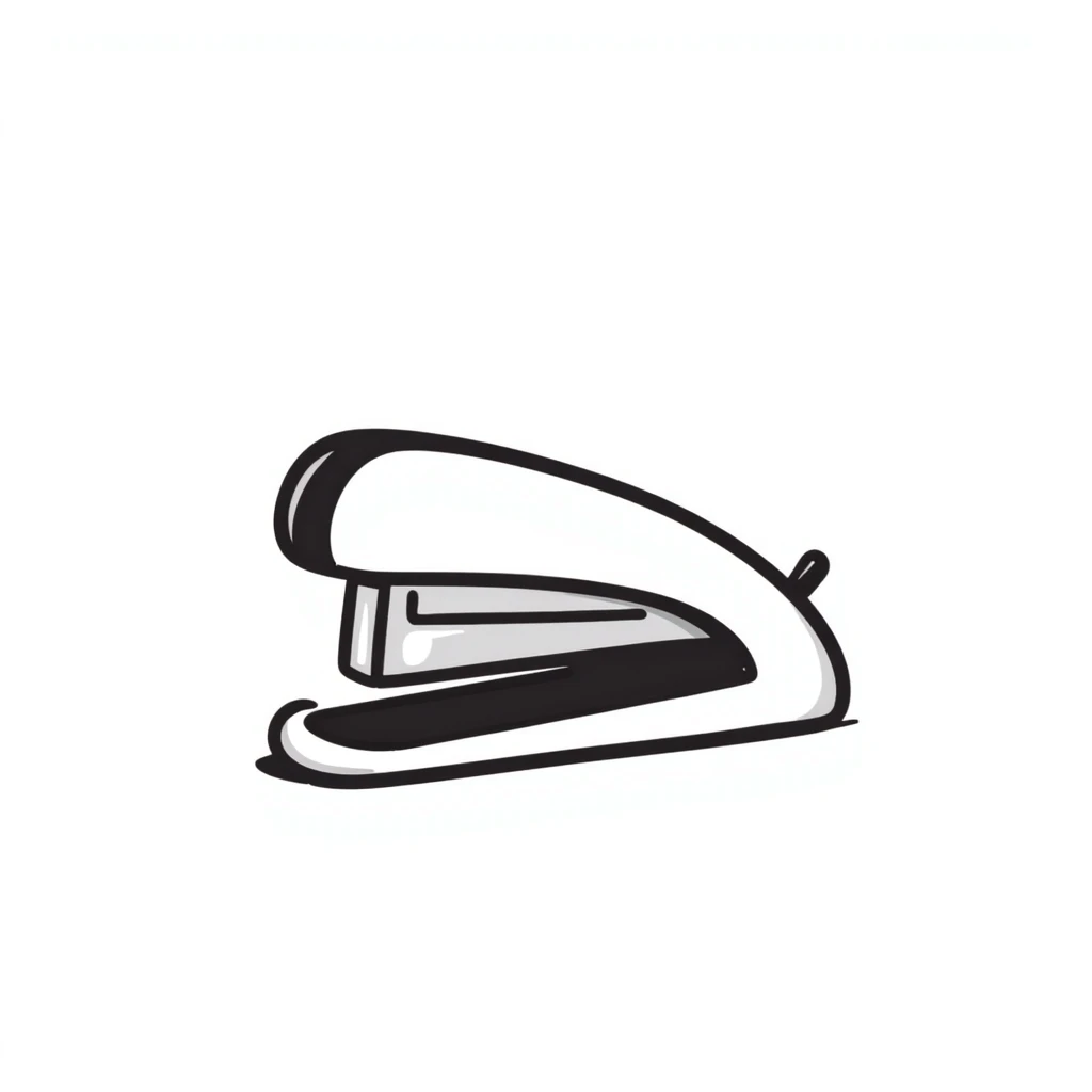 a stapler, hand drawn doodle style emoji