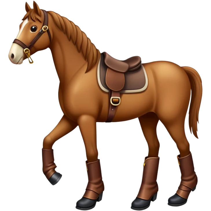 Horse wearing boots emoji