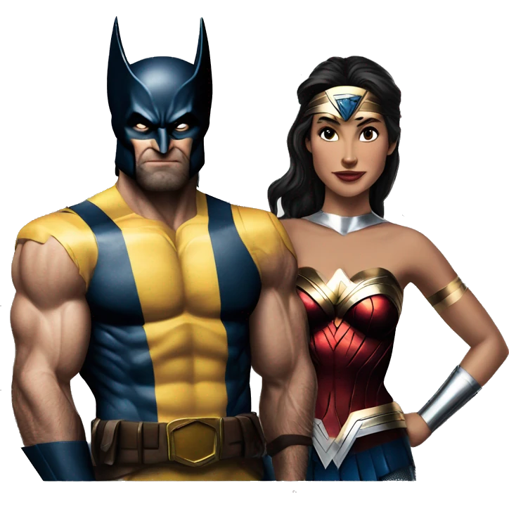 Wolverine and Wonderwoman  emoji