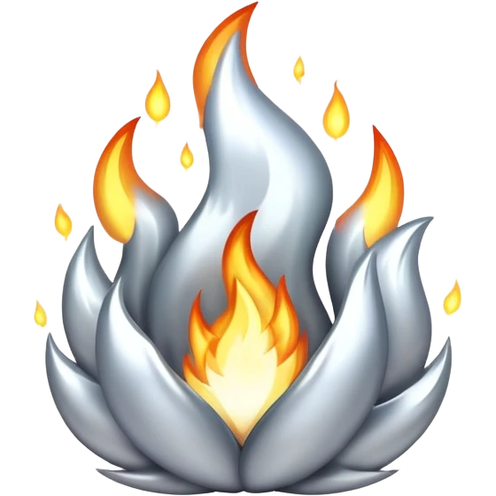 Silver fire  emoji