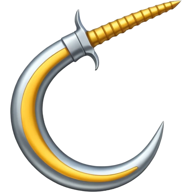 The sickle used by farmers emoji