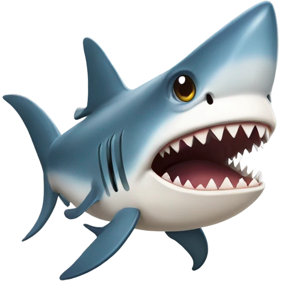 Sick shark with a upset belly emoji