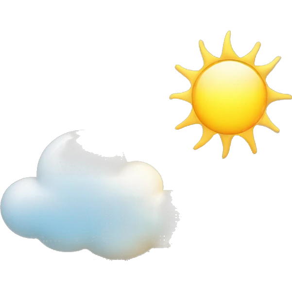 cloud and sun emoji