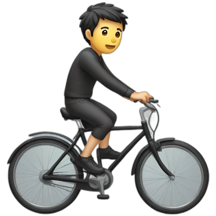 Asian man riding a bicycle emoji