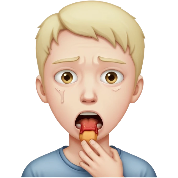 Person chocking themselves  emoji
