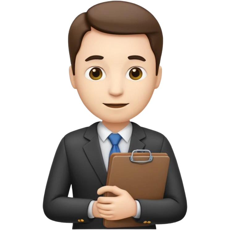 school principal emoji standing with a clipboard emoji