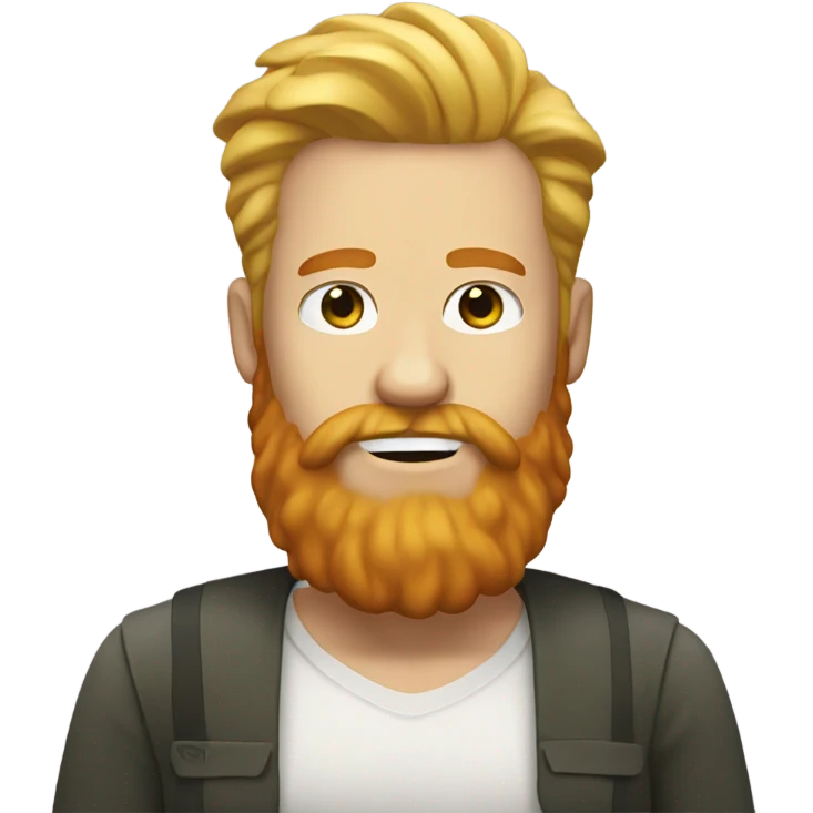 Red beard, white eyebrows, blonde hair  emoji