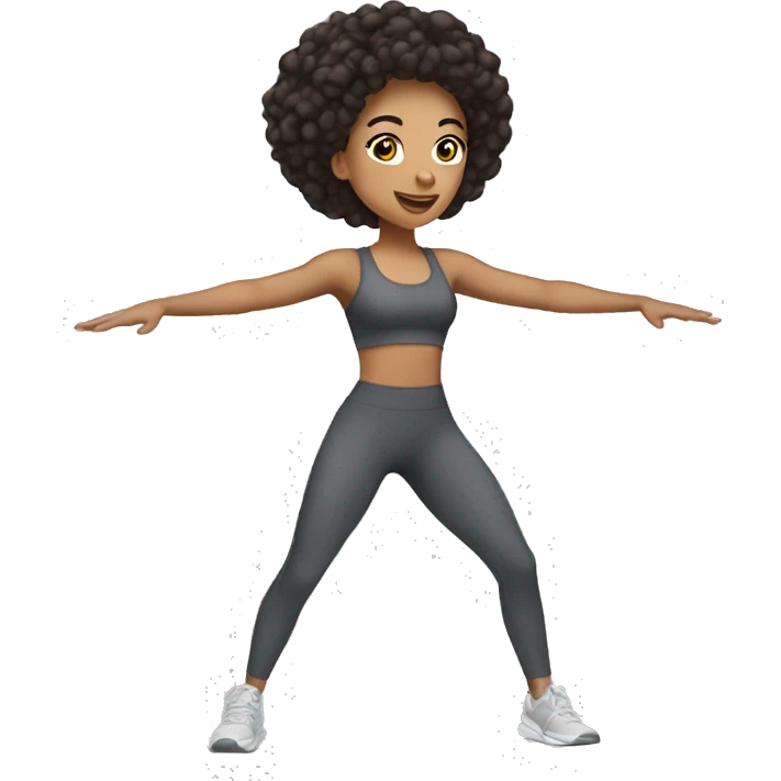 Lightskin girl exercising  emoji