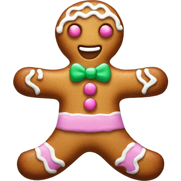 Pastel gingerbread man emoji