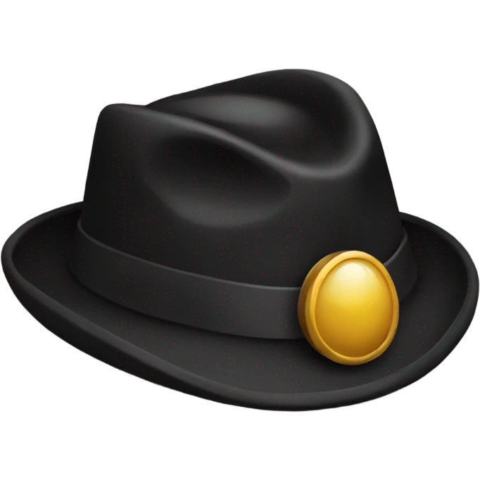 a detective hat black emoji