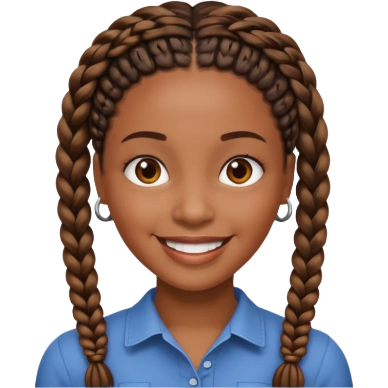 Black female with braids emoji