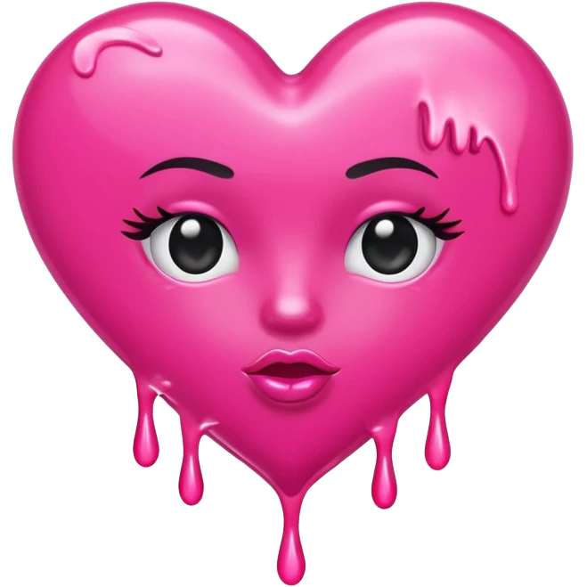 Hot pink heart that says good girl gone bad  emoji